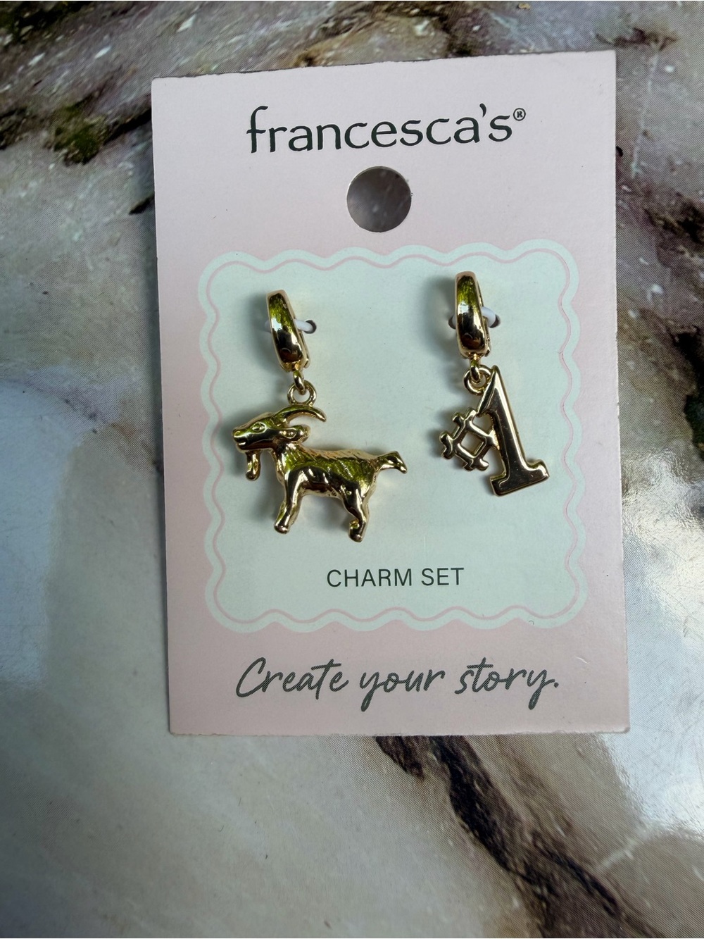 Francesca's gold-tone goat charm set